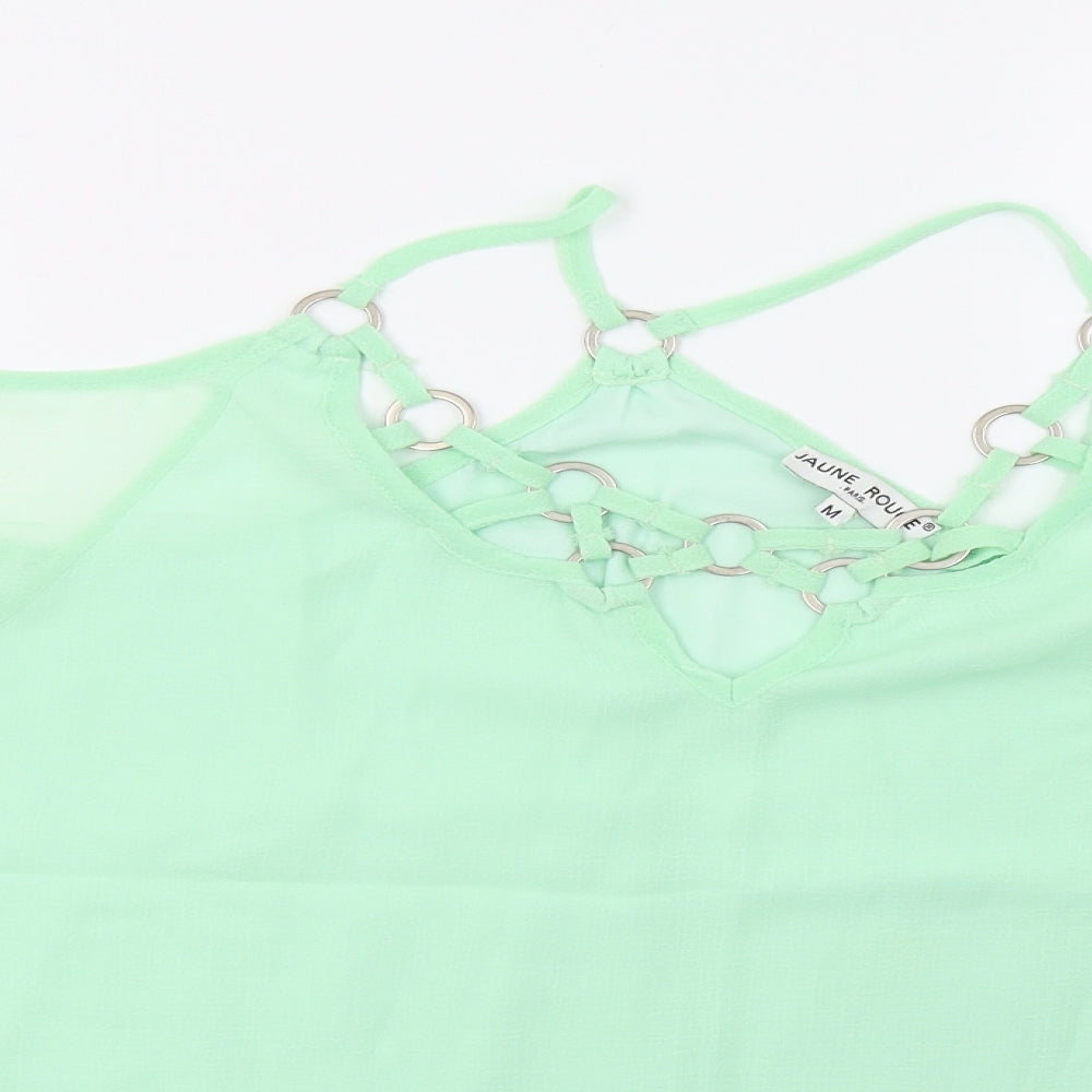 Womens UK Size M jaune rouge Green Basic