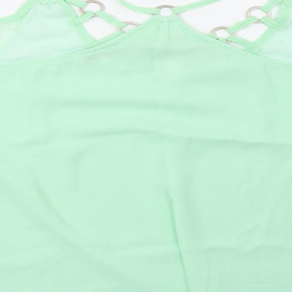 Womens UK Size M jaune rouge Green Basic