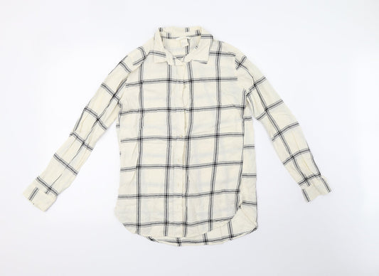Womens UK Size 36 H&M Grey Basic Button-Up