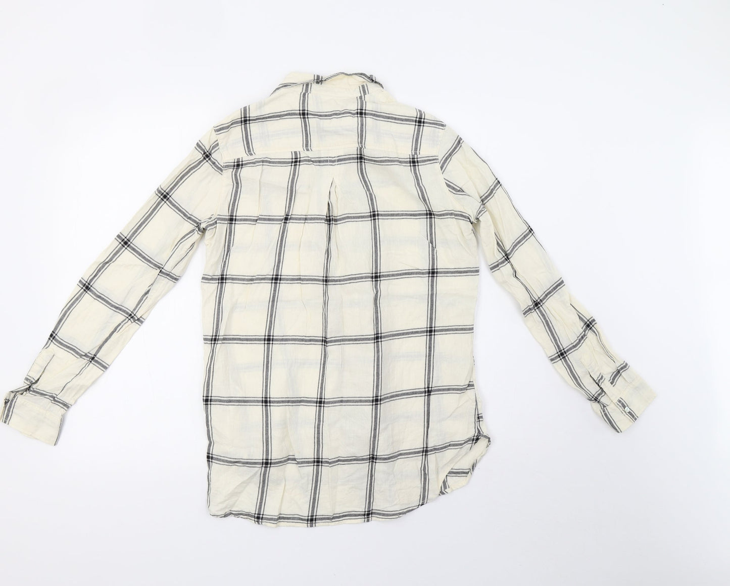 Womens UK Size 36 H&M Grey Basic Button-Up