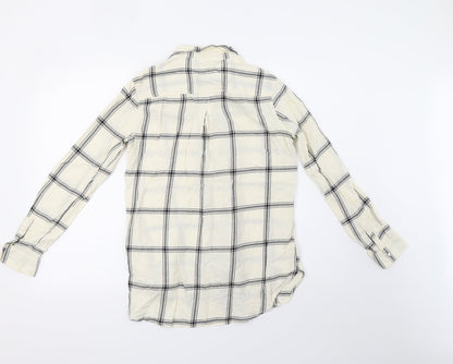Womens UK Size 36 H&M Grey Basic Button-Up