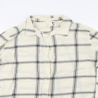 Womens UK Size 36 H&M Grey Basic Button-Up