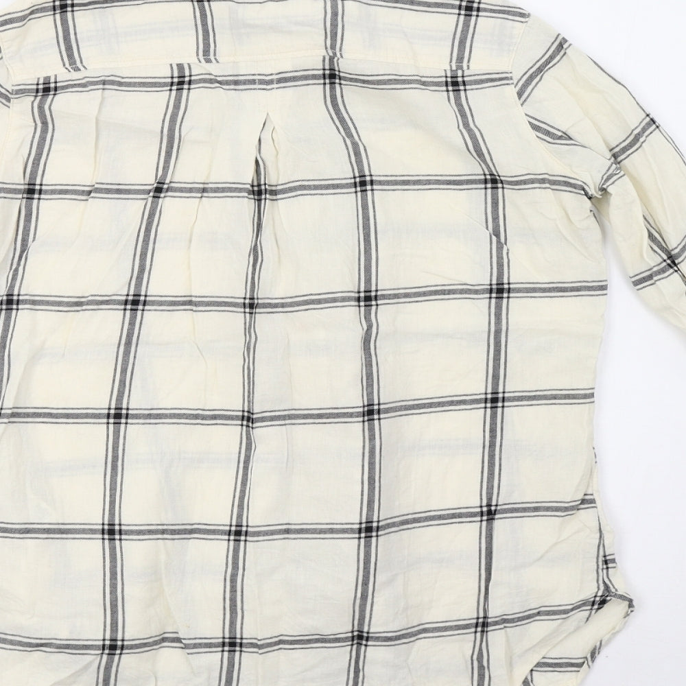 Womens UK Size 36 H&M Grey Basic Button-Up