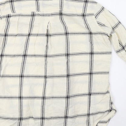 Womens UK Size 36 H&M Grey Basic Button-Up