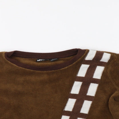 Preworn Boys Brown    Pyjama Set Size 8-9 Years  - star wars