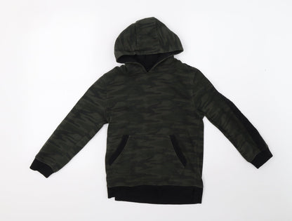 Primark Boys Green Camouflage  Pullover Hoodie Size 8-9 Years