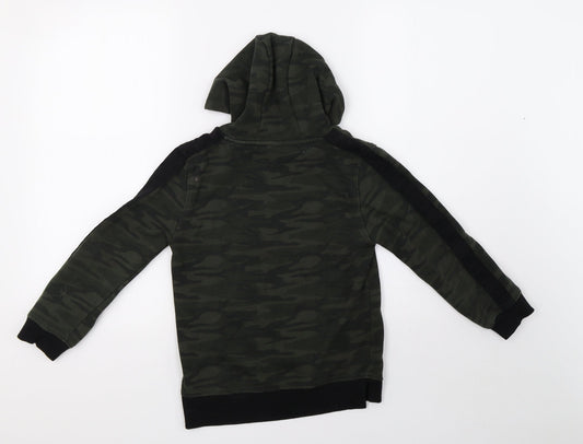 Primark Boys Green Camouflage  Pullover Hoodie Size 8-9 Years