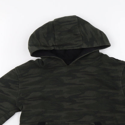 Primark Boys Green Camouflage  Pullover Hoodie Size 8-9 Years