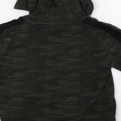 Primark Boys Green Camouflage  Pullover Hoodie Size 8-9 Years