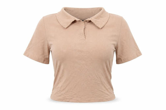Primark Womens Beige   Cropped Polo Size 14