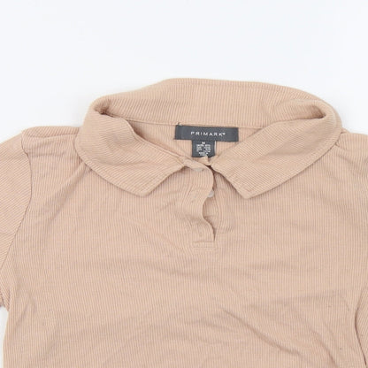 Primark Womens Beige   Cropped Polo Size 14