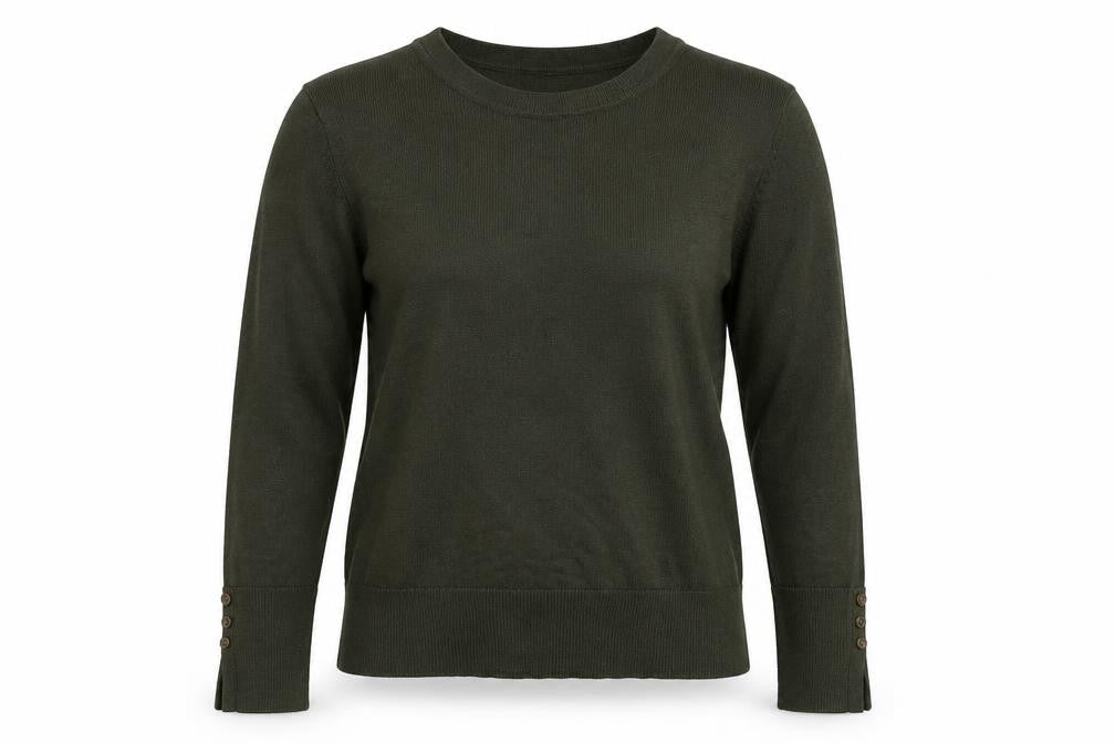 Womens UK Size 12 M&Co Green Pullover Jumper
