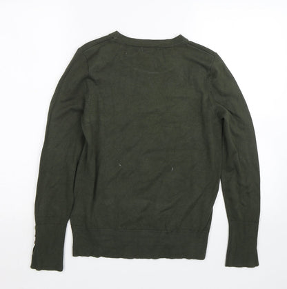 Womens UK Size 12 M&Co Green Pullover Jumper