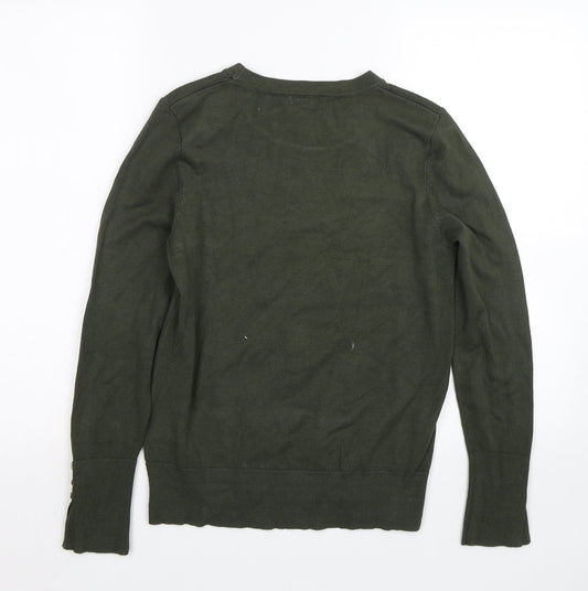 Womens UK Size 12 M&Co Green Pullover Jumper