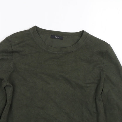 Womens UK Size 12 M&Co Green Pullover Jumper