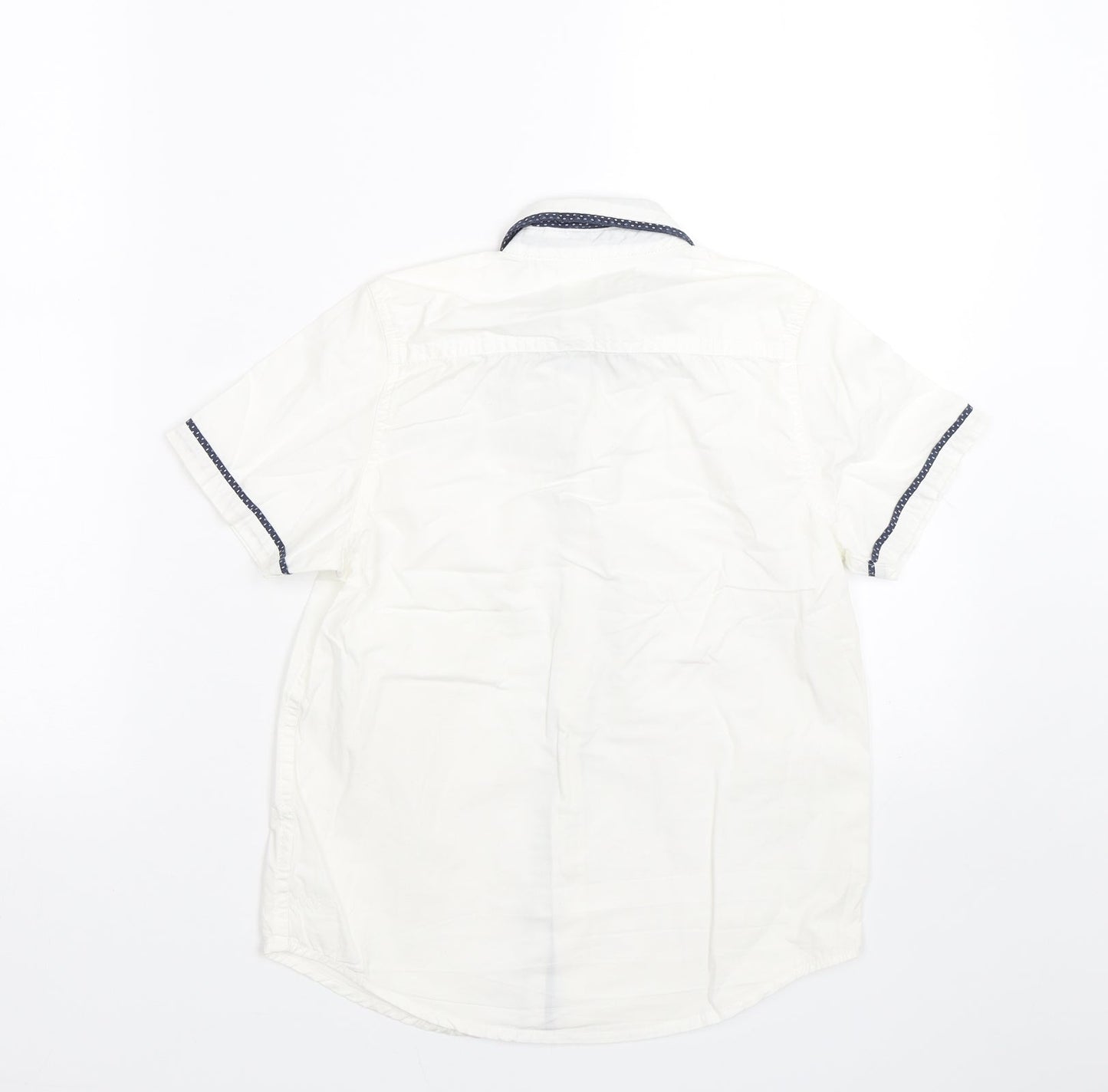 Rebel Boys White   Basic Button-Up Size 8-9 Years