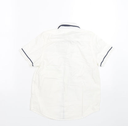 Rebel Boys White   Basic Button-Up Size 8-9 Years