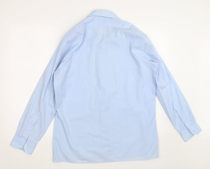 Womens UK Size 16 Collection Blue Basic Button-Up