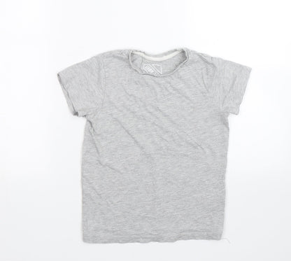 Matalan Boys Grey   Basic T-Shirt Size 7 Years