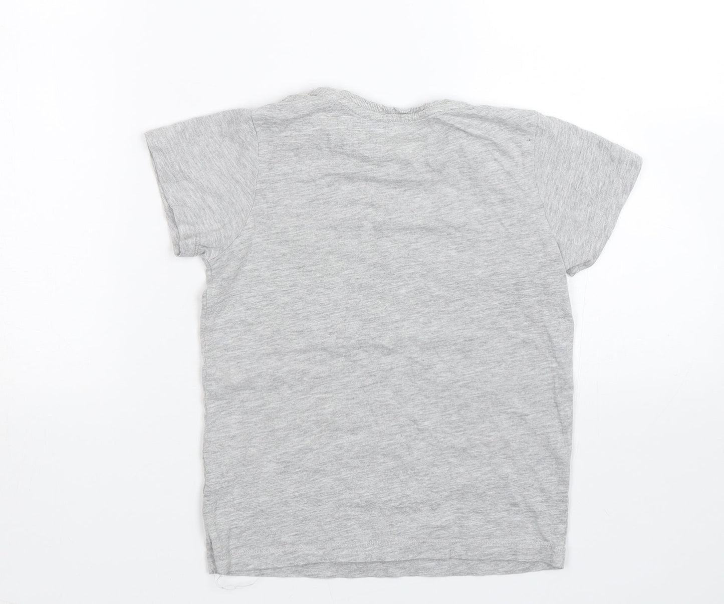 Matalan Boys Grey   Basic T-Shirt Size 7 Years