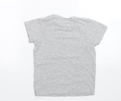 Matalan Boys Grey   Basic T-Shirt Size 7 Years