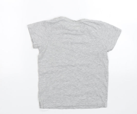 Matalan Boys Grey   Basic T-Shirt Size 7 Years