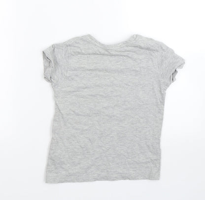 George Boys Grey   Basic T-Shirt Size 6-7 Years