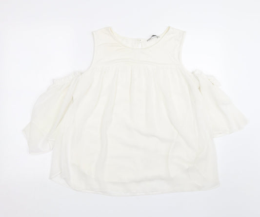 Womens UK Size 14 TU White Basic Blouse
