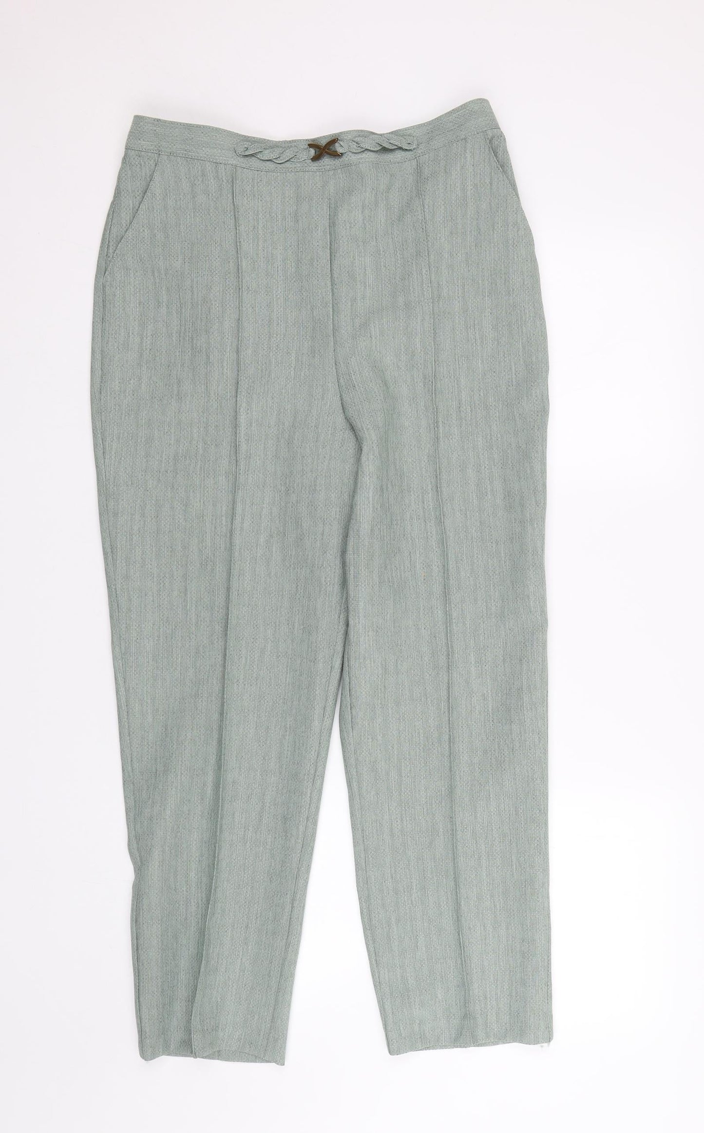 Womens UK Size 12 Papaya Regular Fit  Green Trousers