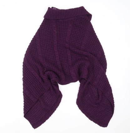 Womens UK Size One Size Preworn Purple Cape Jumper