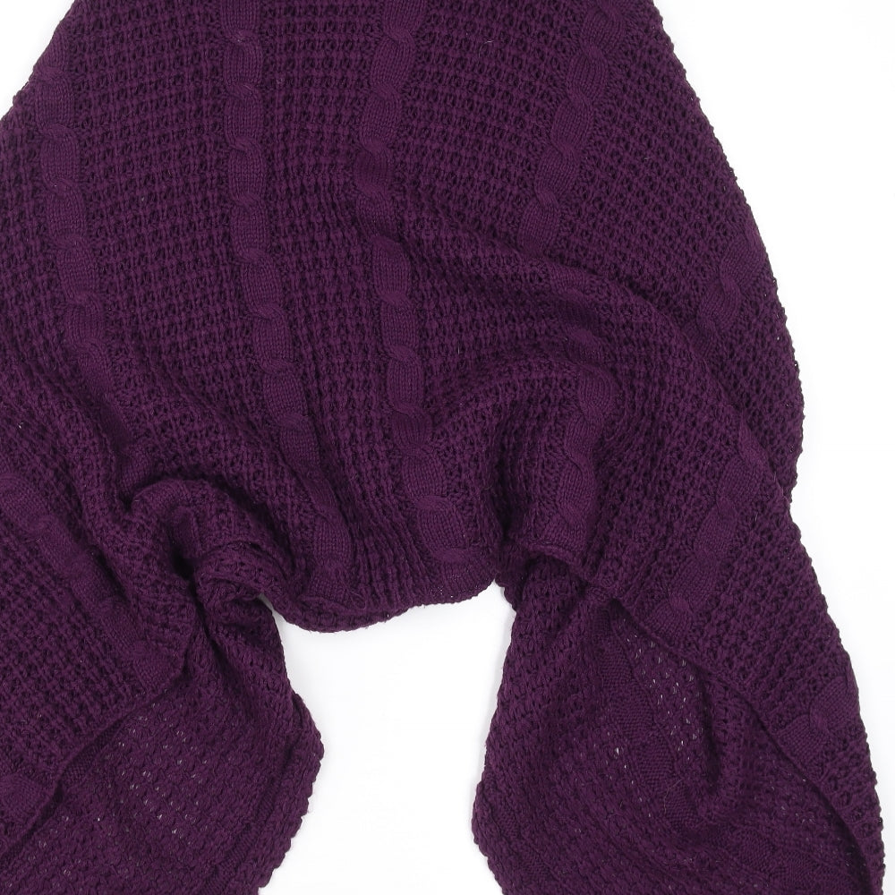 Womens UK Size One Size Preworn Purple Cape Jumper