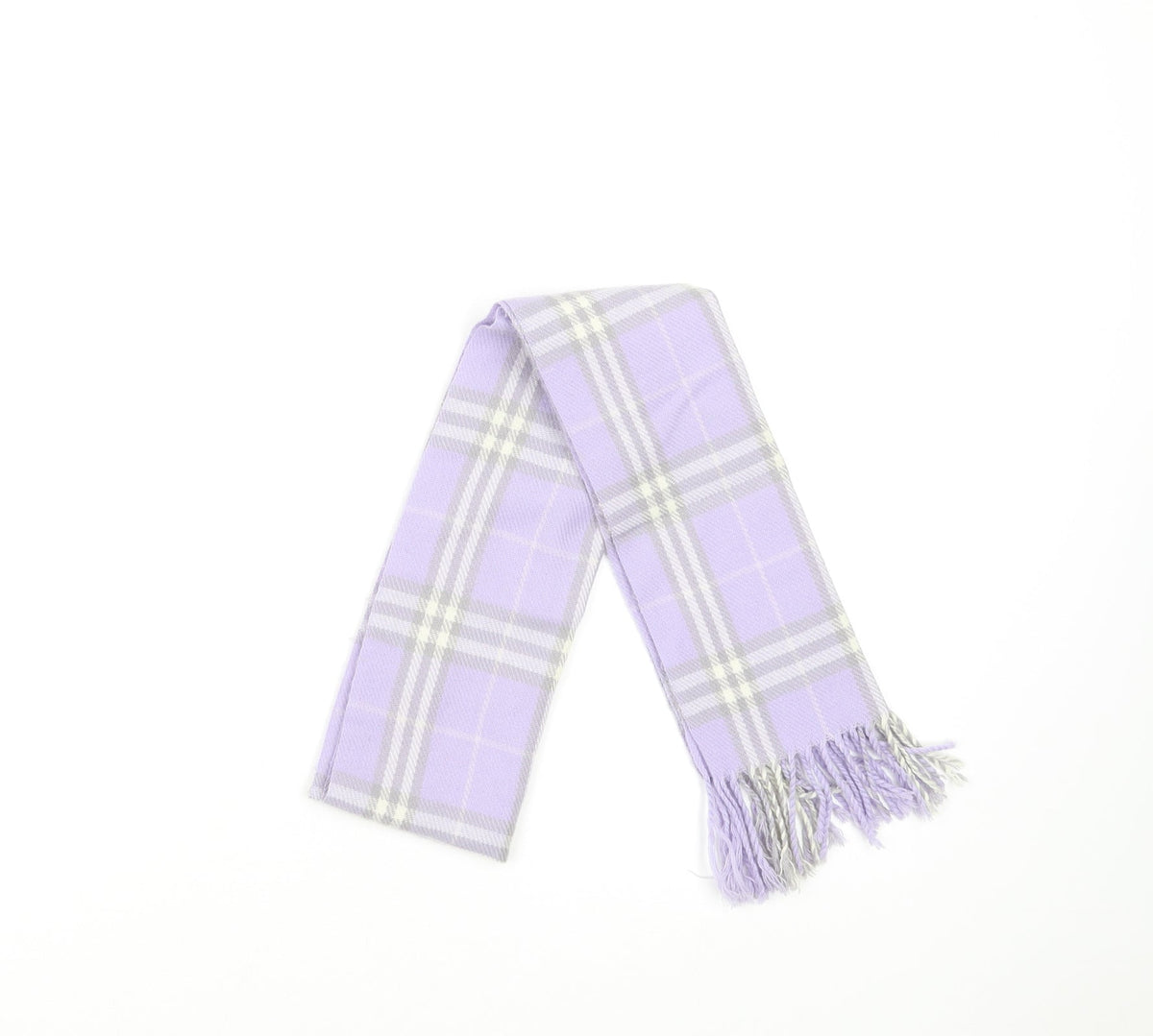 Preworn Womens Purple Check   Scarf