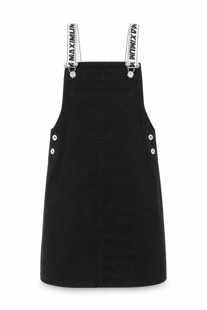 Divided by H&M Womens Black   Pinafore/Dungaree Dress  Size 4