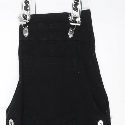 Divided by H&M Womens Black   Pinafore/Dungaree Dress  Size 4