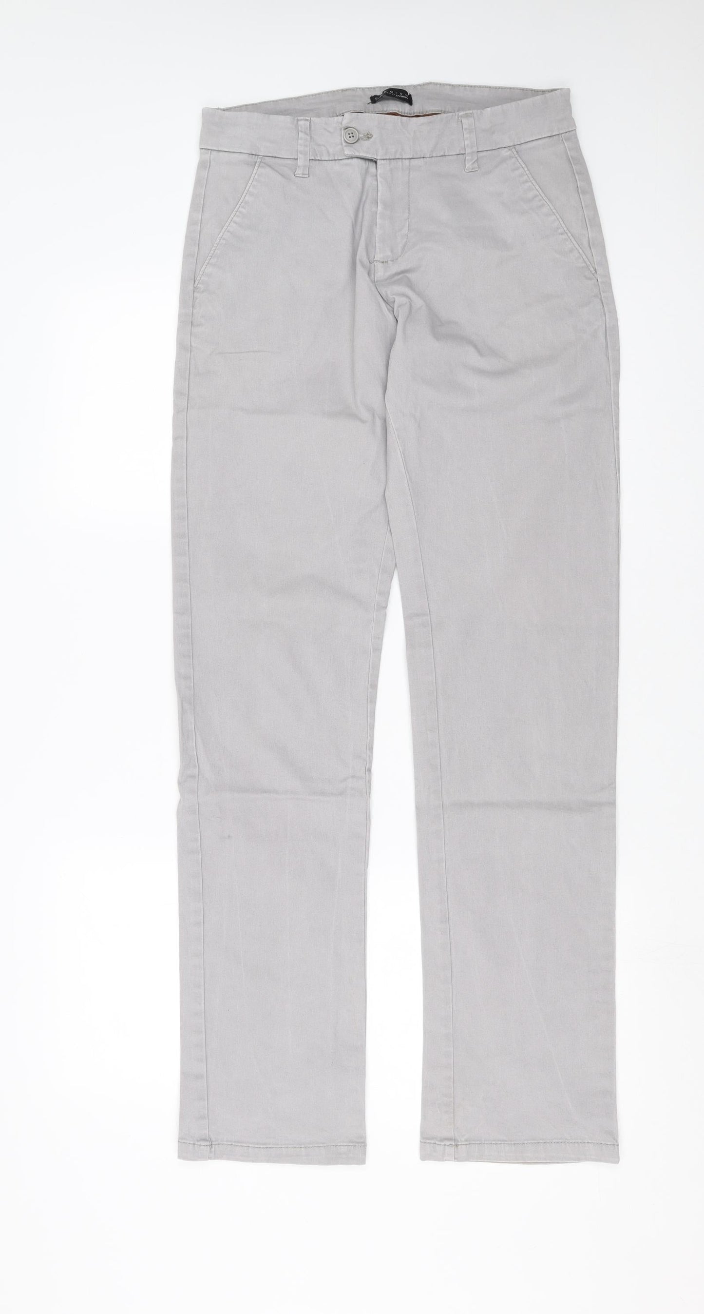 Livergy Mens Grey   Chino Trousers Size 30 in L33 in