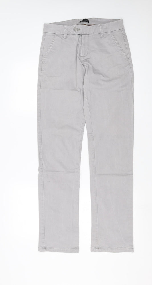 Livergy Mens Grey   Chino Trousers Size 30 in L33 in