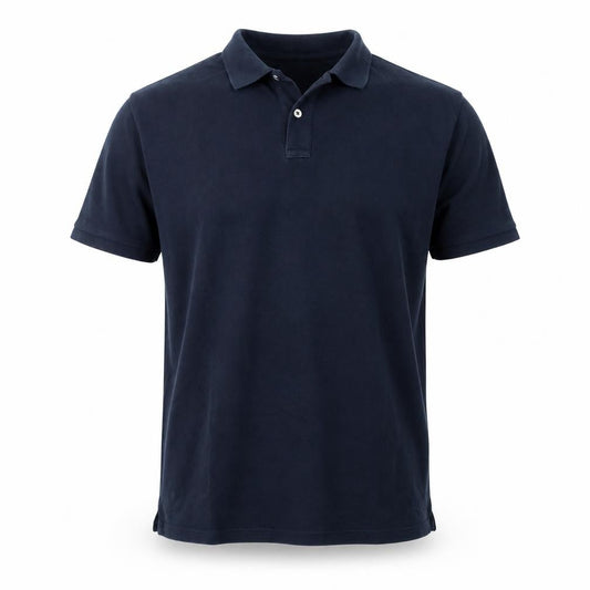 Front view of C&A men’s blue polo, size XL