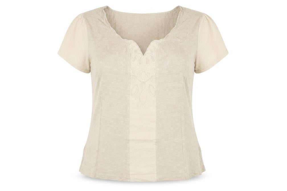 Womens UK Size 14 Marks and Spencer Beige Basic Blouse