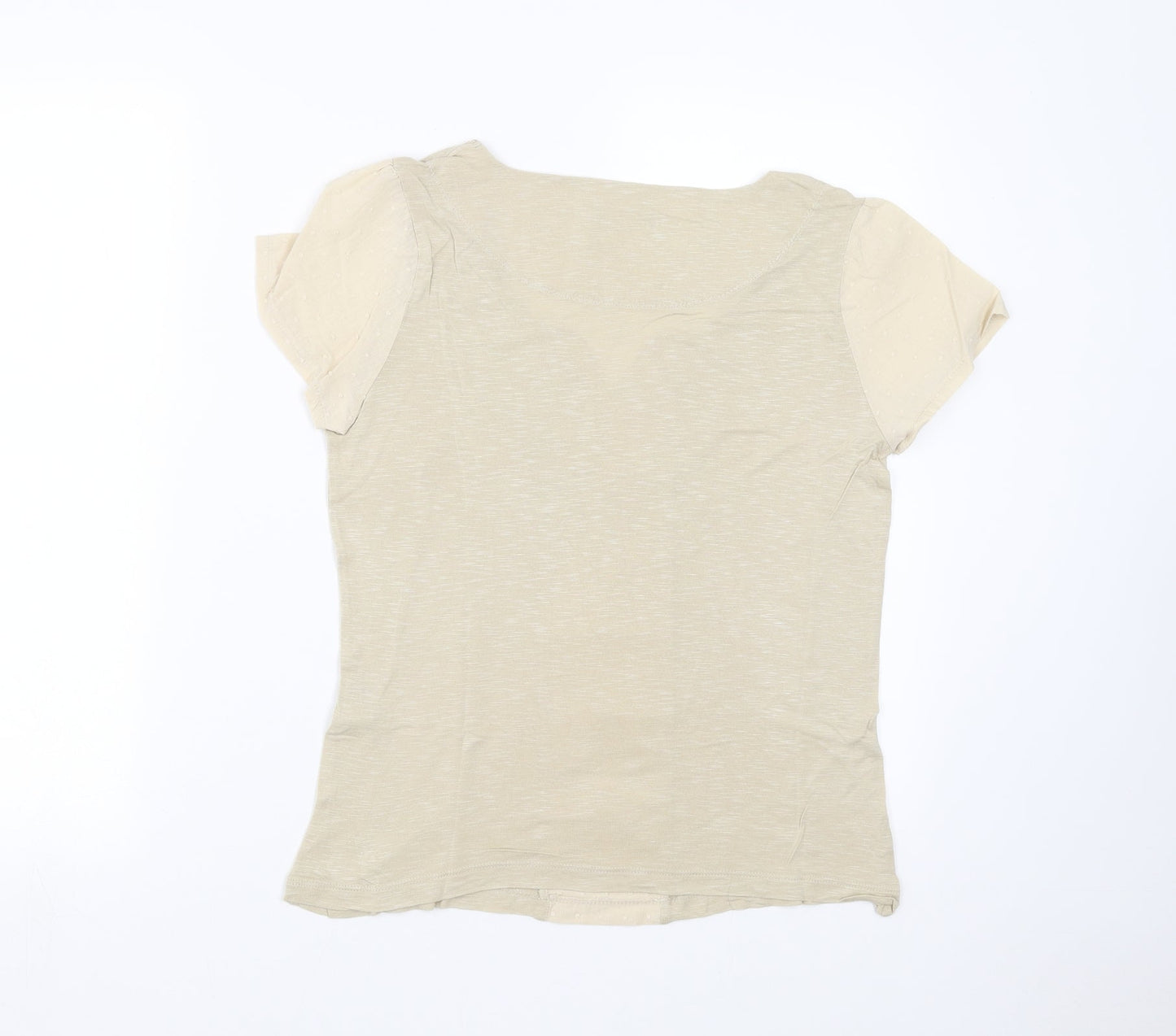 Womens UK Size 14 Marks and Spencer Beige Basic Blouse