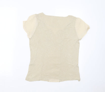 Womens UK Size 14 Marks and Spencer Beige Basic Blouse