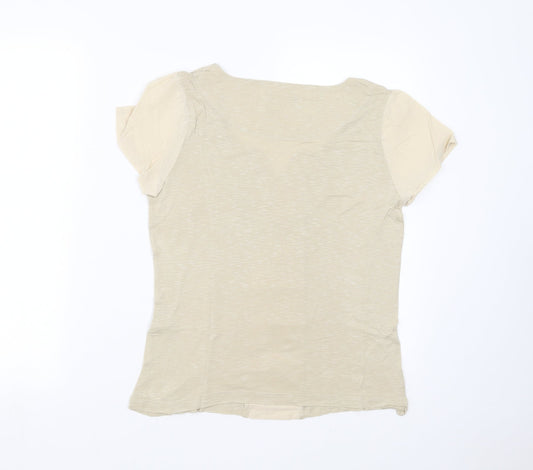 Womens UK Size 14 Marks and Spencer Beige Basic Blouse