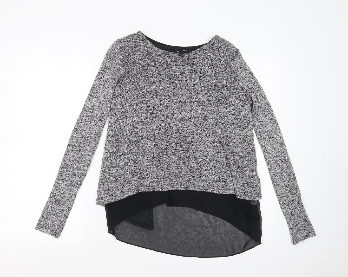 Womens UK Size S New Look Grey Pullover Jumper