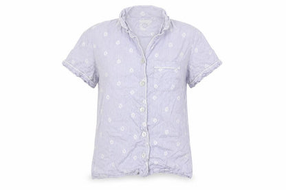 F&F  Womens Black Floral  Basic Button-Up Size 6