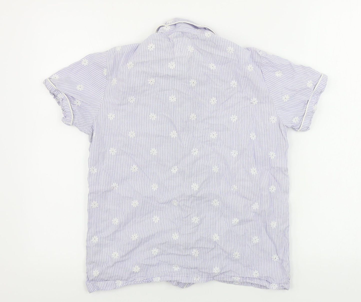 F&F  Womens Black Floral  Basic Button-Up Size 6