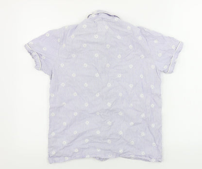 F&F  Womens Black Floral  Basic Button-Up Size 6