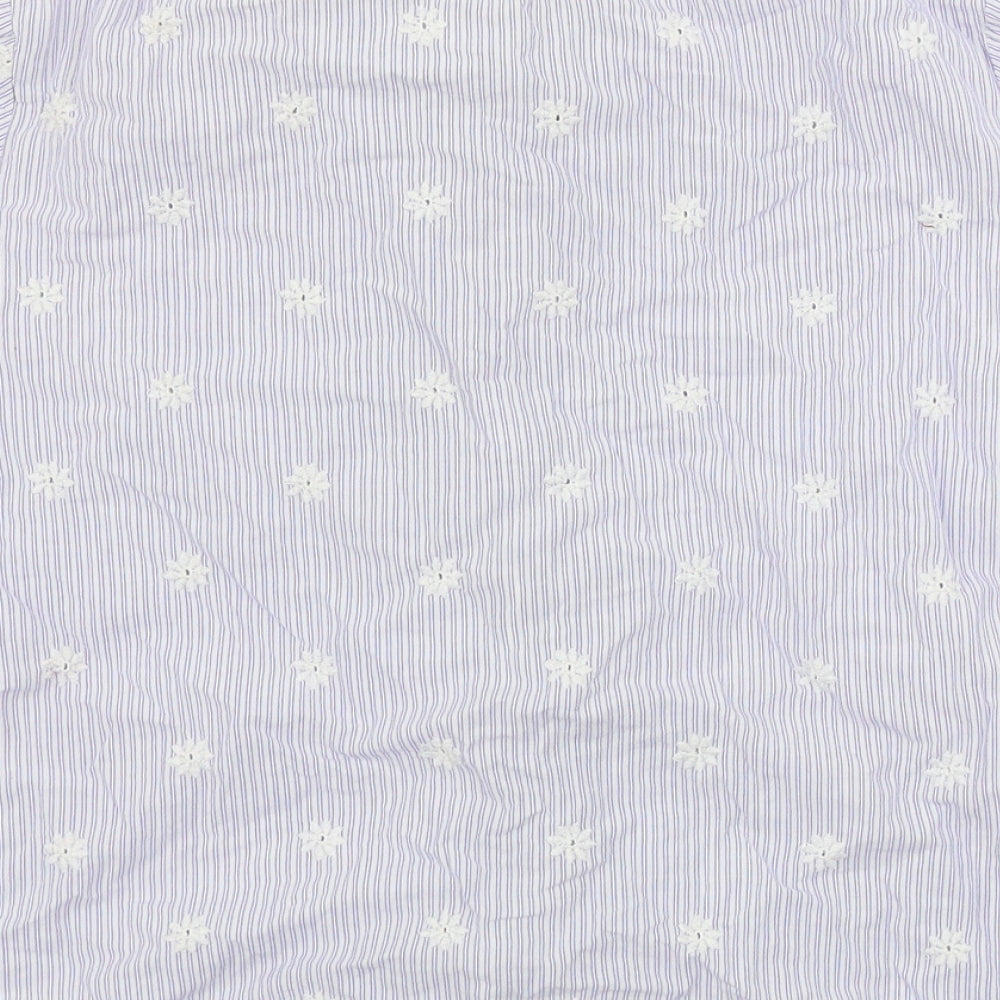 F&F  Womens Black Floral  Basic Button-Up Size 6