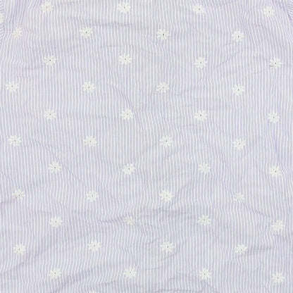 F&F  Womens Black Floral  Basic Button-Up Size 6