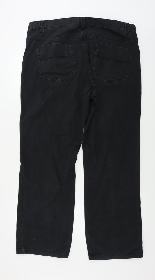 M&Co Womens Black   Straight Jeans Size 40 in L31 in