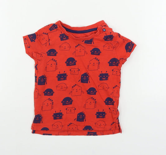 Mothercare  Boys Red   Basic T-Shirt Size 12-18 Months
