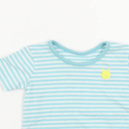 George  Boys Blue Striped  Basic Blouse Size 12-18 Months